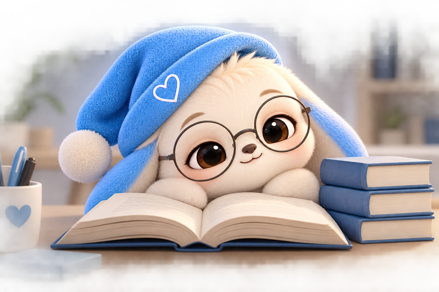 Nappi mit Büchern